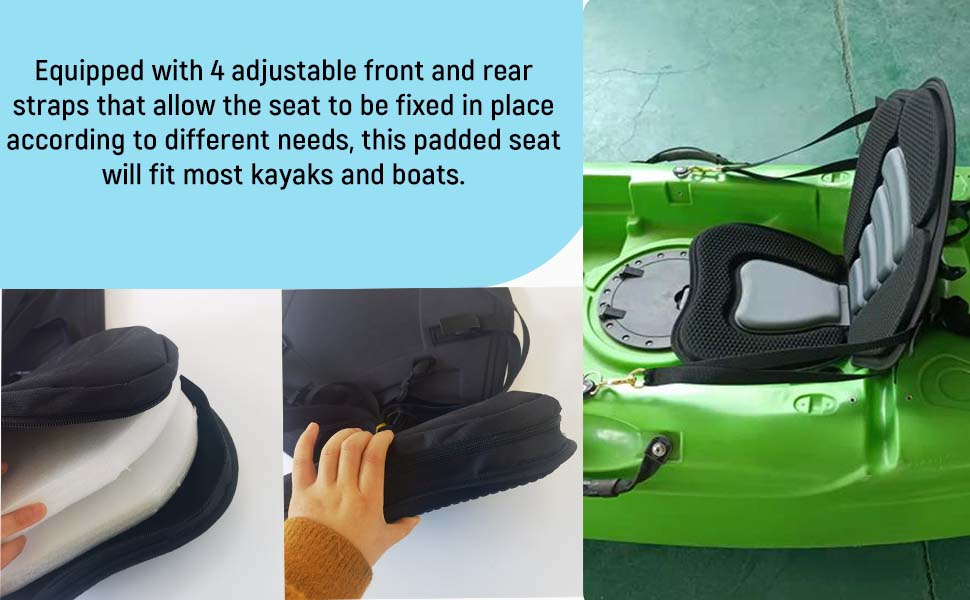 Ronyme Kayak Seat, Paddleboard Seat, Padded Canoe Seat Bleacher Chair