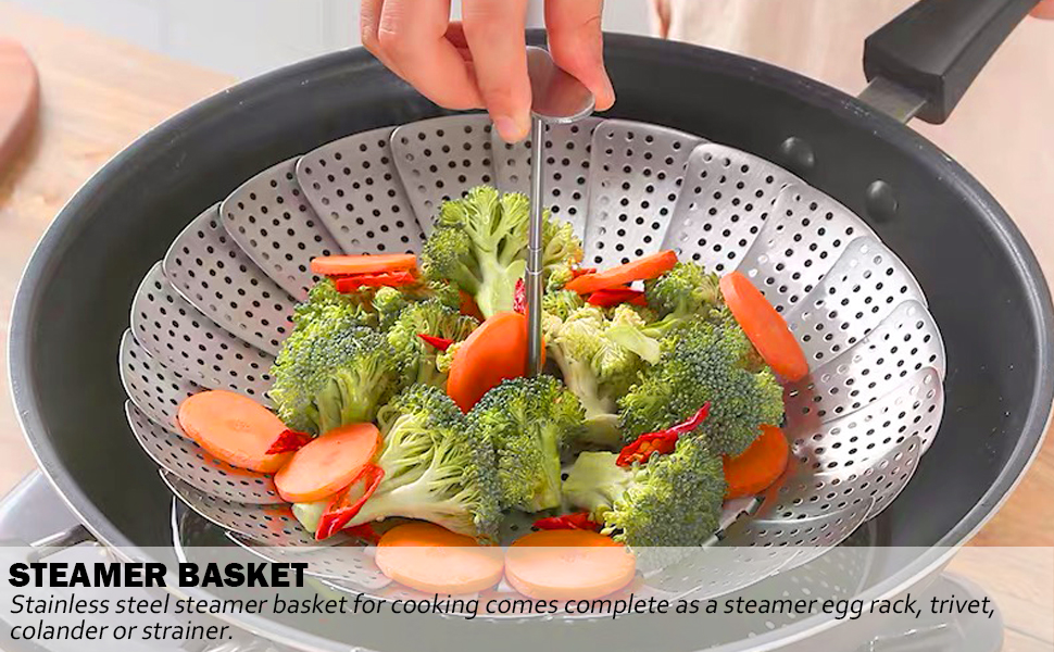 Steamer Basket for Cooking Premium Stainless Steel Veggie