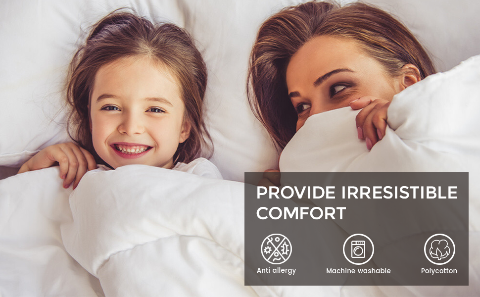 Air Comfort Hotel Quality Polycotton AntiAllergy Hollowfibre Nursery