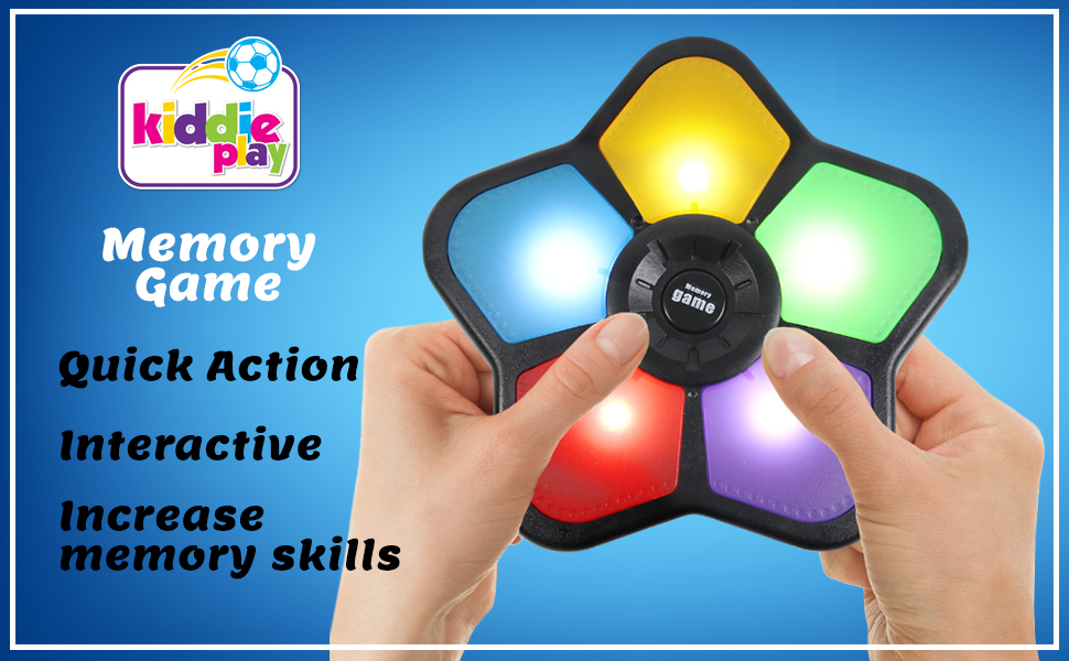 Kiddie Play Electronic Memory Game for Kids 3 and Up Repeat The Color