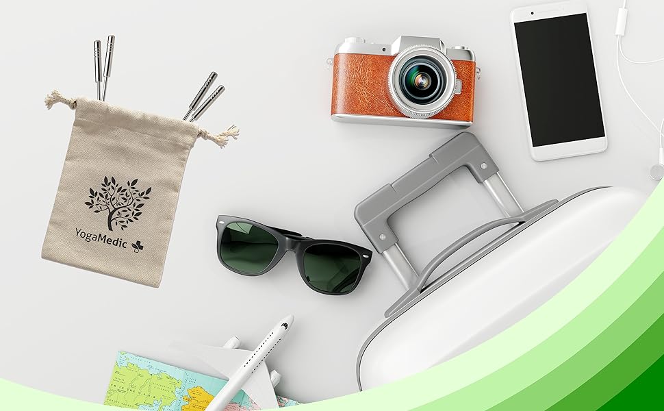 YogaMedic Pulisci Lingua acciaio inox, naturalmente anti-microbico per combattere l'alito cattivo