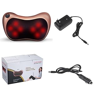 El pauqete incluye 1 x Almohada de masaje 1 x adaptador de coche 1 x adaptador de corriente