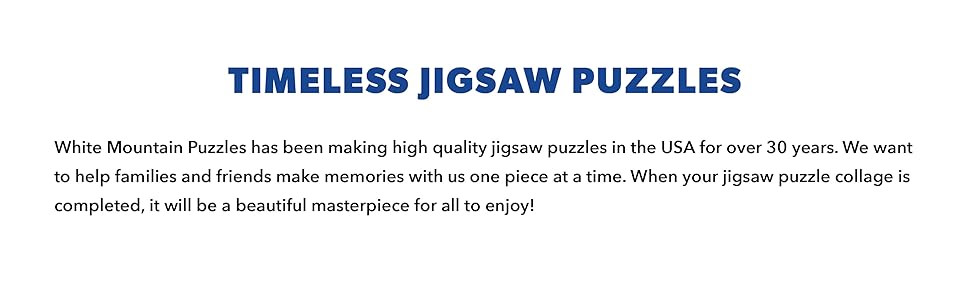 White Mountain Timeless Jigsaw Puzzles