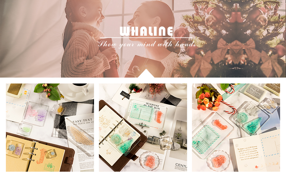 Large Acrylic Stamp Block Clear Stamping Tools Set