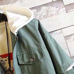 Amazon.co.jp: [Ksila] ジャケット メンズ 長袖 フード付き