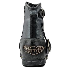 Amazon.com: OSSTONE Moto Boots for Men Fashion Zipper-up
