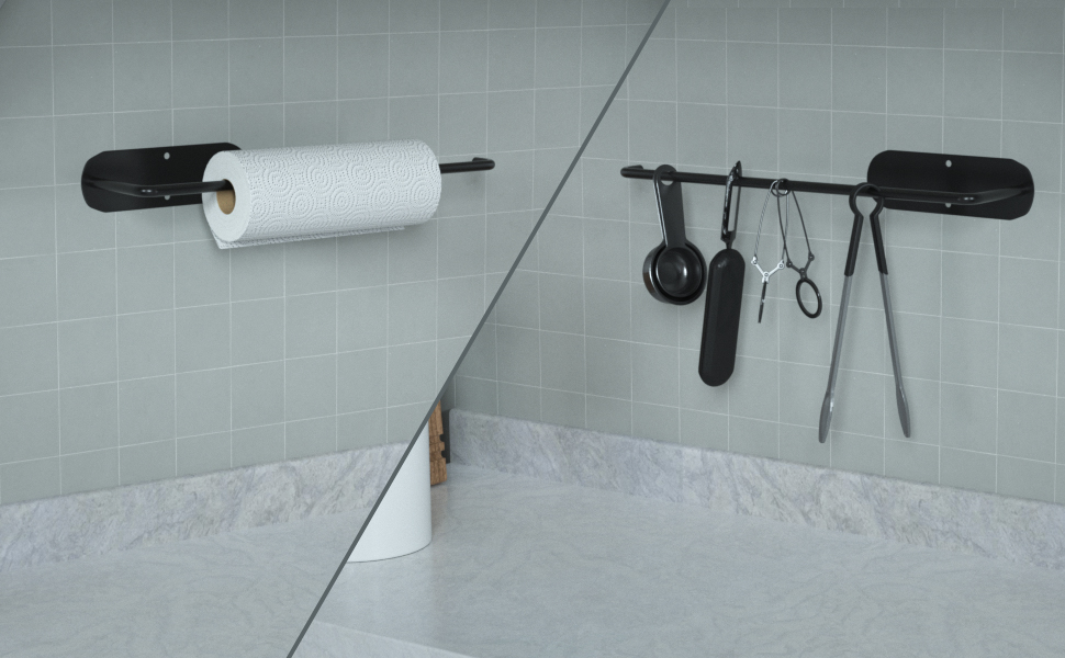 Paper Towel Holder Self Adhesive or Drilling, Under