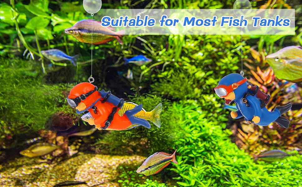 2 Pcs Fish Tank Decorations
