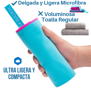 toalla, toalla de viaje, toalla de campamento, toalla grande, microfibra, viaje, azul, turquesa,