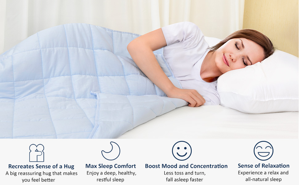 Keeptop Weighted Blanket for Adults (20 lbs, 60"x80", Light