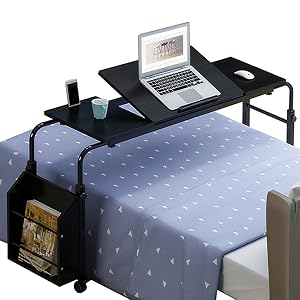 Amazon.co.jp: QSKL オーバーベッドテーブル 高さ調整 ベッド