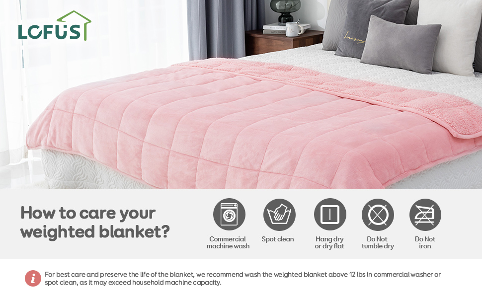 Sherpa Fleece 60x80 15lbs Weighted Blanket Adults Queen