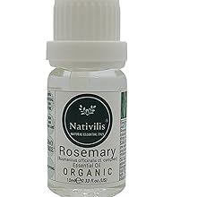 Nativilis Organic Rosemary Essential Oil(Rosmarinus officinalis)- 100% Natural - 10ml (GC/MS Tested)