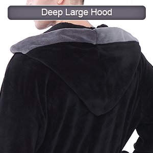 Hooded robe not only helps to keep ears head and neck warm but also can be used as a dry hair cap