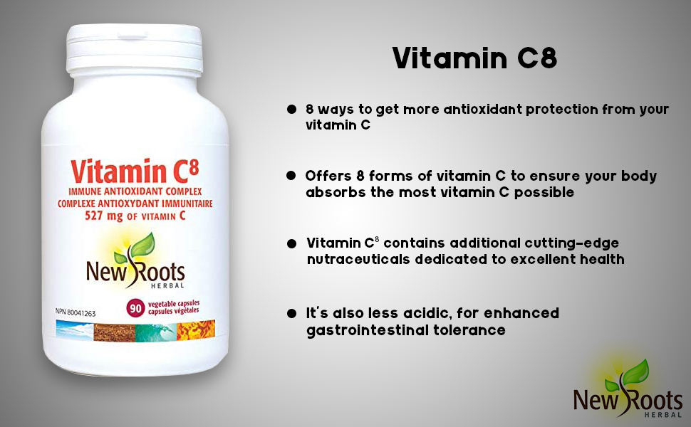New Roots Herbal Vitamin C890 capsules 527 mg of Vitamin C Immune