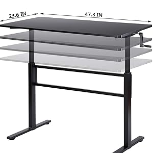 Amazon.com: UNICOO Manual Standing Desk Adjustable Height