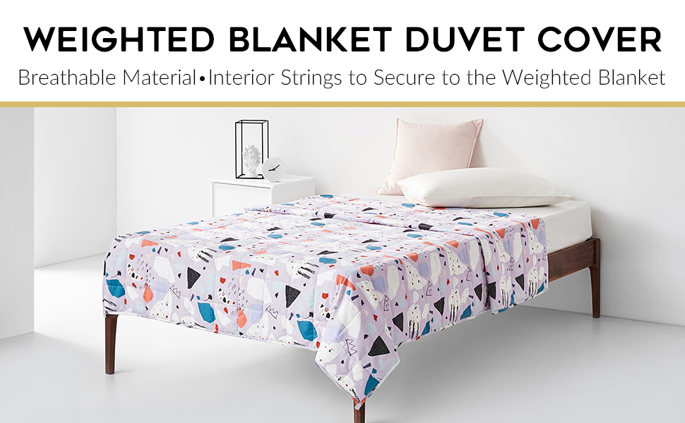 YnM Cotton Duvet Cover for Weighted Blankets (41''x60