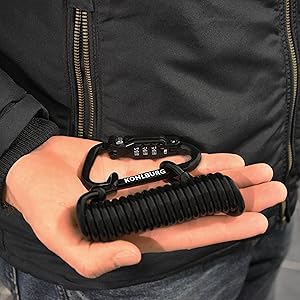 KOHLBURG 5mm starkes Zahlenschloss für die Tasche - sicheres ...