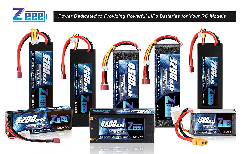 Amazon.com: Zeee 2S Shorty Lipo 7.4V 100C 4600mAh Hardcase