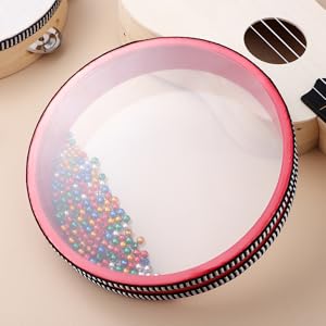 Amazon | FUNOMOCYA 属ビーズ入り オーシャンドラム 丸い波音ドラム