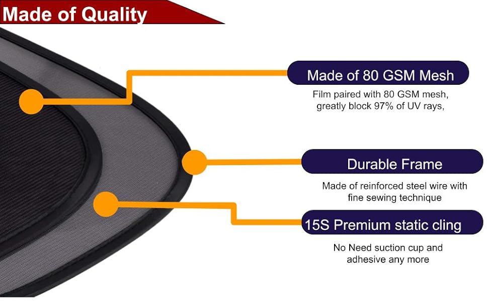 window cling sunshade shade UV protector privacy car