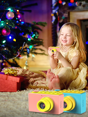 ShinePick Kids Digital Camera, Mini 2 Inch Screen Children's Camera 8MP HD Digital Camera with Micro SD Card(Pink) 10 1