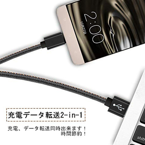 (未使用･未開封品)　クオリティトラストジャパン 壊れる部分を素材強化! 強化ナイロンケーブルを使用し絡まりづらいmicroUSB充電通信ケーブル シルバ kmdlckf 未使用・未開封品) クオリティトラストジャパン 壊れる部分を