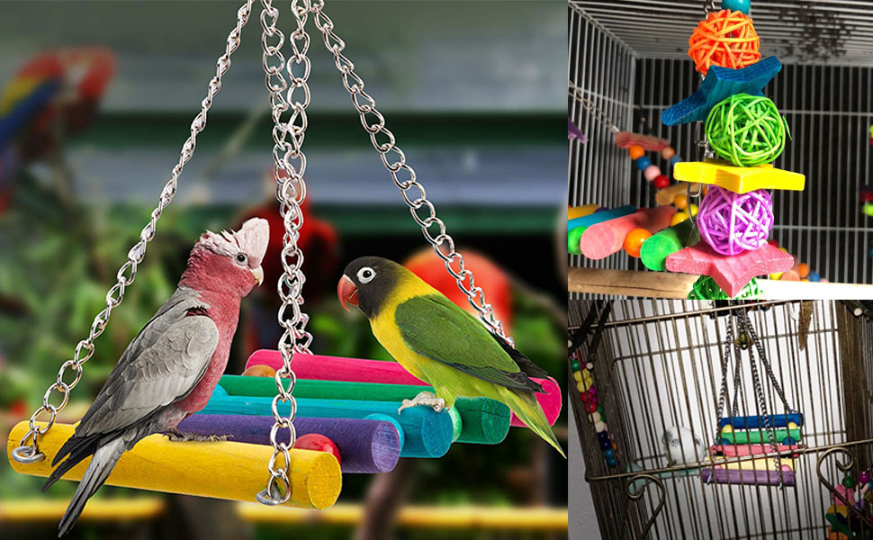 Papageienspielzeug, Stayy Vogelspielzeug, Vogelkäfigspielzeug, Spielzeugpapagei.