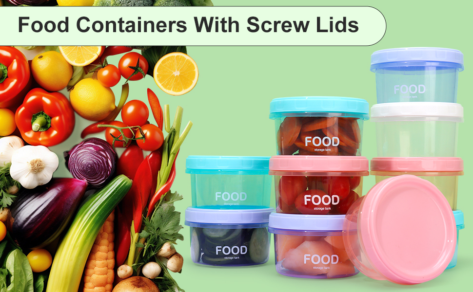 14 Pack Small Food Containers with Lids