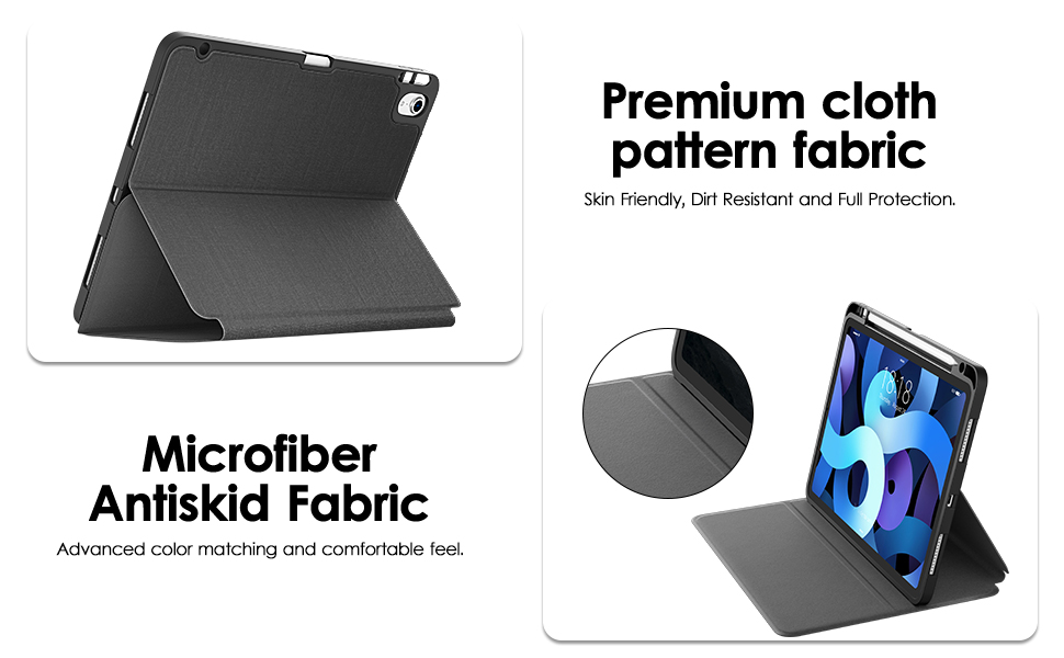 DTTO iPad Air 4 Case 2020,iPad 10.9 Case, Doublefold Folio