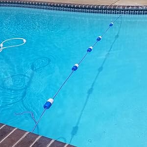 Inground pool safety rope Clearance