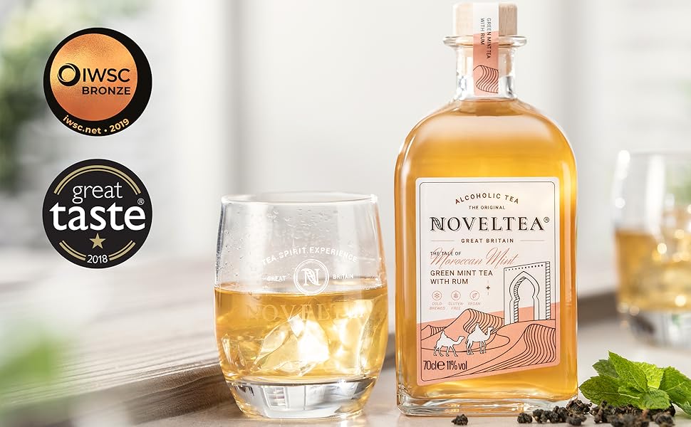 Noveltea Alkoholischer Tee Die Höhle der Löwen Grüner Minz Tee mit Rum 700 ml, 11
