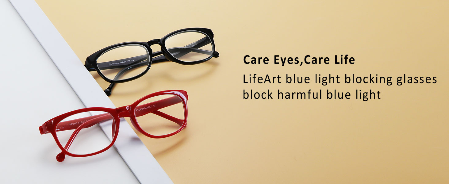 LifeArt Blue Light Blocking Glasses, Computer Reading Glasses, Gaming