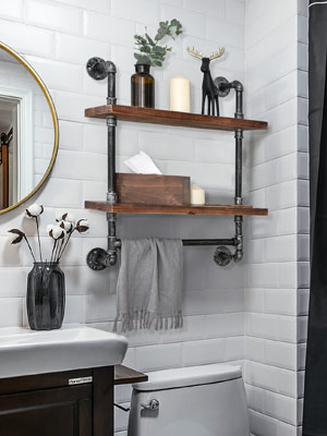 Hanging Wall Mounted Rustic Shelf Bracket