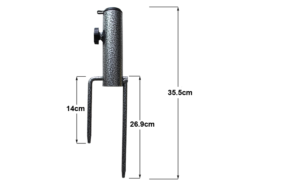 AMMSUN Adjustable Portable Umbrella Base, Heavy Duty Ground Steel