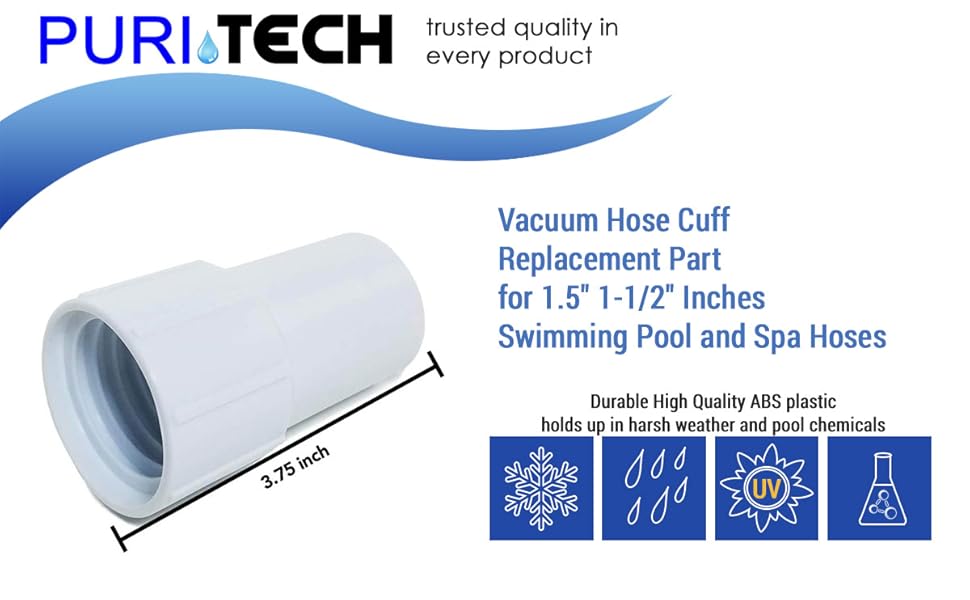 Puri Tech Universal Hose Cuff 1.5 inch Threaded Replacement