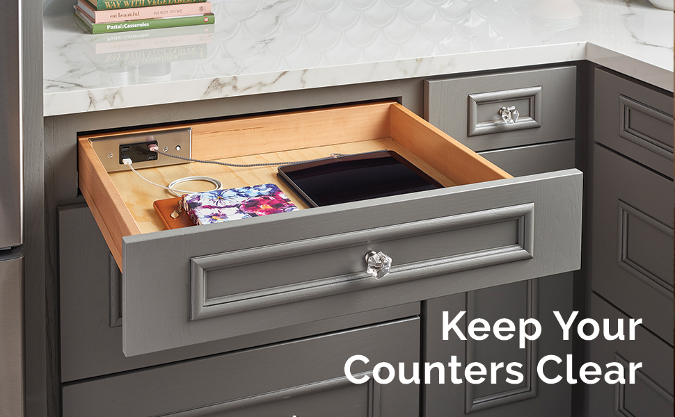 Docking Drawer Blade In Drawer Charging Outlet 4 Usb A Ports