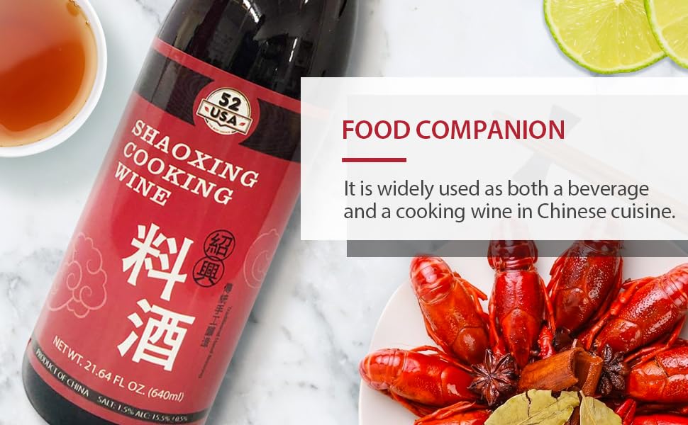 52USA Chinese Shaoxing Cooking Wine, Classic Shaoxing Wine