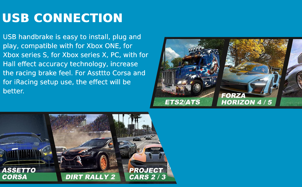 64Bit PC USB Handbrake, Sim Handbrake for Xbox ONE for Xbox Series S X