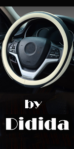 beige steering wheel cover matte leather pu