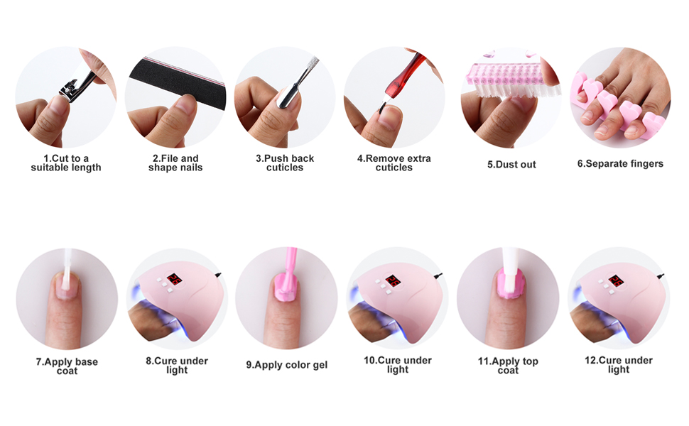 polygel nail kit with led lamp