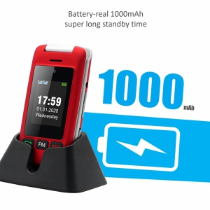 artfone C10 Red,with Charging Dock,2G Dual SIM Dual LCD Unlocked Flip ...
