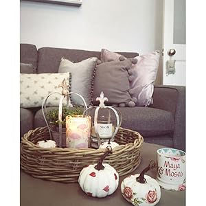 artificial white pumpkins for DIY halloween decor