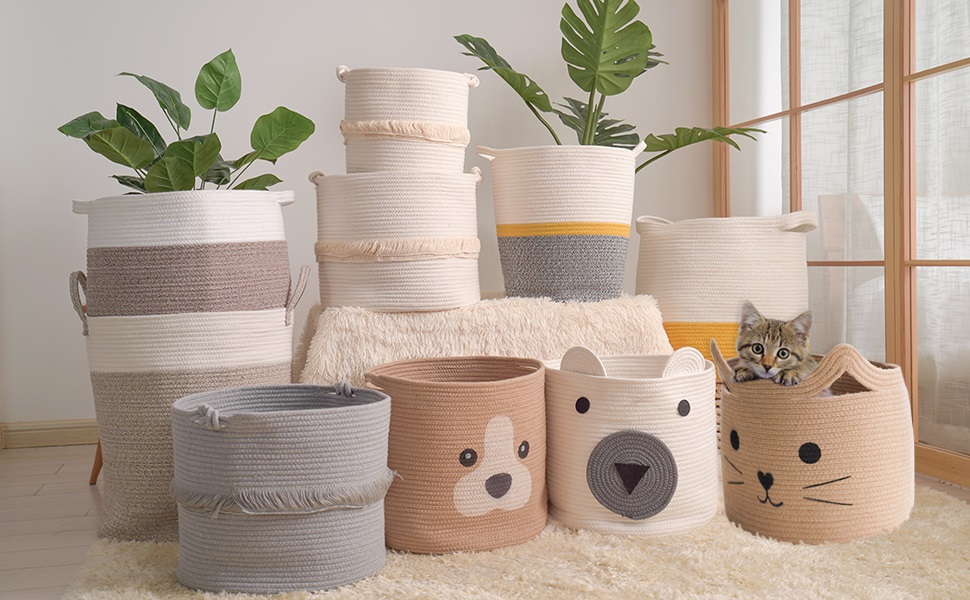 Various Cotton Rope Baskets