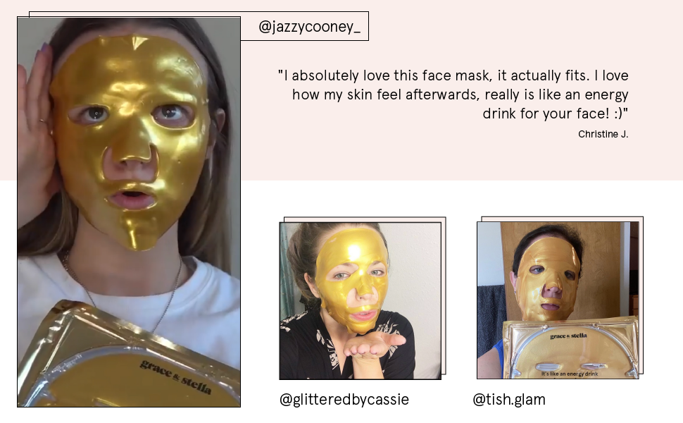 24k Gold Face Mask (6Pc) Vegan Gold Facial Mask Oro Gold Mask