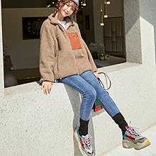 レディース ボアジャケット ボアコート アウターコート ブルゾン ボア もこもこ 防寒 カジュアル 冬 ゆったり アウトドア 暖かい