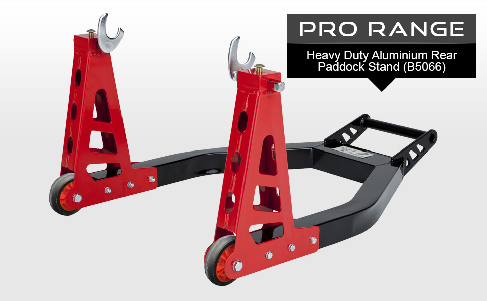 5066 Black Pro Range B5066 Aluminium Heavy Duty Rear Paddock Stand
