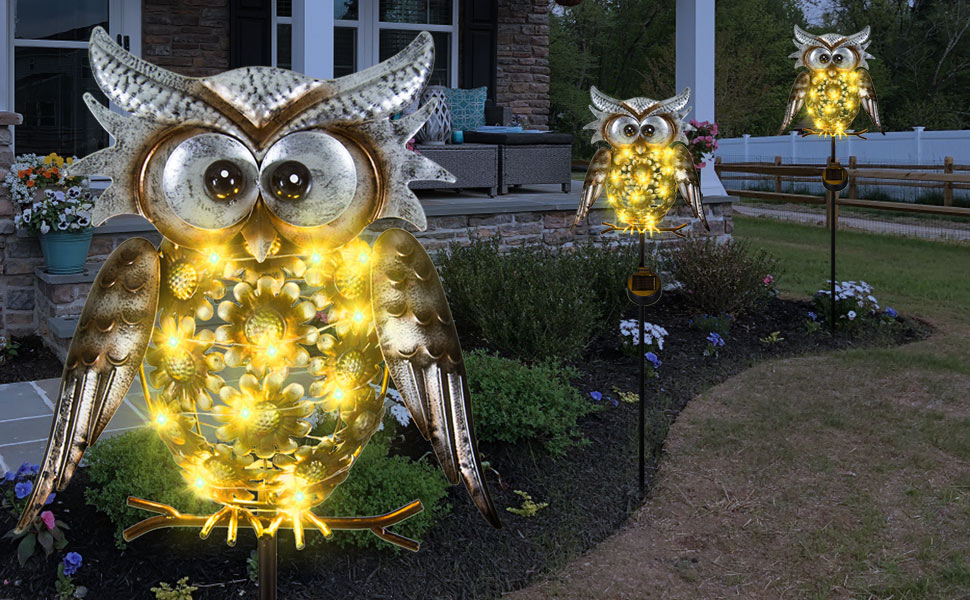 owl solar lights 