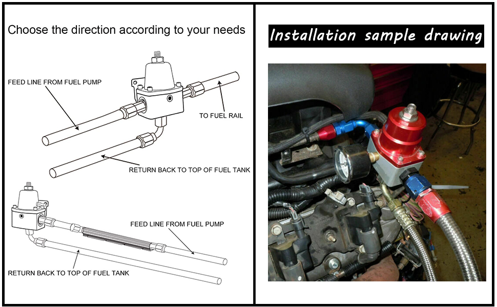 OSIAS Universal Adjustable Fuel Pressure Regulator Kit +160 Psi