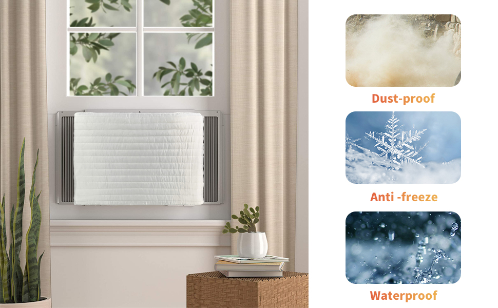 Qualward Indoor Air Conditioner Cover Window AC Unit Covers